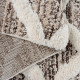 Tapis crème shaggy géométrique scandinave Dixon