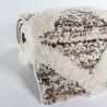 Tapis crème shaggy géométrique scandinave Dixon