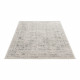Tapis crème vintage à mèches courtes rayé Leonie