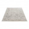 Tapis crème vintage à mèches courtes rayé Leonie