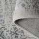 Tapis crème vintage à mèches courtes rayé Leonie