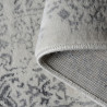Tapis crème vintage à mèches courtes rayé Leonie