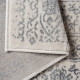 Tapis crème vintage à mèches courtes rayé Leonie