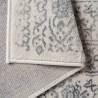 Tapis crème vintage à mèches courtes rayé Leonie
