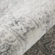 Tapis crème vintage à mèches courtes rayé Leonie