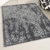 Tapis vintage rayé lavable en machine plat Uranus