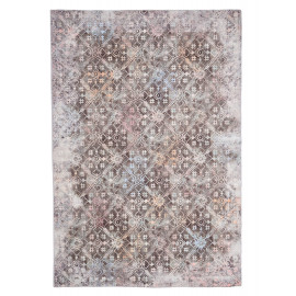 Tapis vintage en coton rayé multicolore Forli