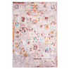 Tapis multicolore vintage en coton rayé Trente