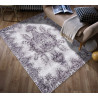 Tapis floral de salon gris contemporain Cesena