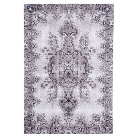 Tapis floral de salon gris contemporain Cesena