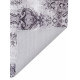 Tapis floral de salon gris contemporain Cesena