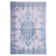 Tapis de salon bleu floral contemporain Pesaro