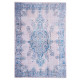 Tapis de salon bleu floral contemporain Pesaro