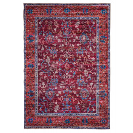 Tapis ethnique pour salon rouge berbère Greco