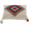 Coussin ethnique lavable en machine beige Rhombus Lorena Canals