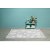 Tapis beige lavable en machine floral Oh Daisies Lorena Canals