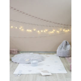 Tapis blanc lavable en machine pour chambre enfant Kim Lorena Canals