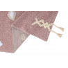 Tapis enfant lavable en machine rose Noah Lorena Canals