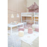 Pouf lavable en machine enfant en coton Marshmallow carré Lorena Canals