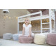 Pouf lavable en machine enfant en coton Marshmallow rond Lorena Canals