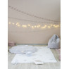 Pouf poire pour enfant en coton lavable en machine gris Siesta Lorena Canals