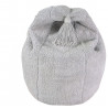 Pouf poire pour enfant en coton lavable en machine gris Siesta Lorena Canals