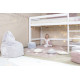 Pouf poire pour enfant en coton lavable en machine gris Siesta Lorena Canals