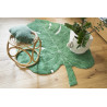 Coussin vert floral en coton Baby Leaf Lorena Canals