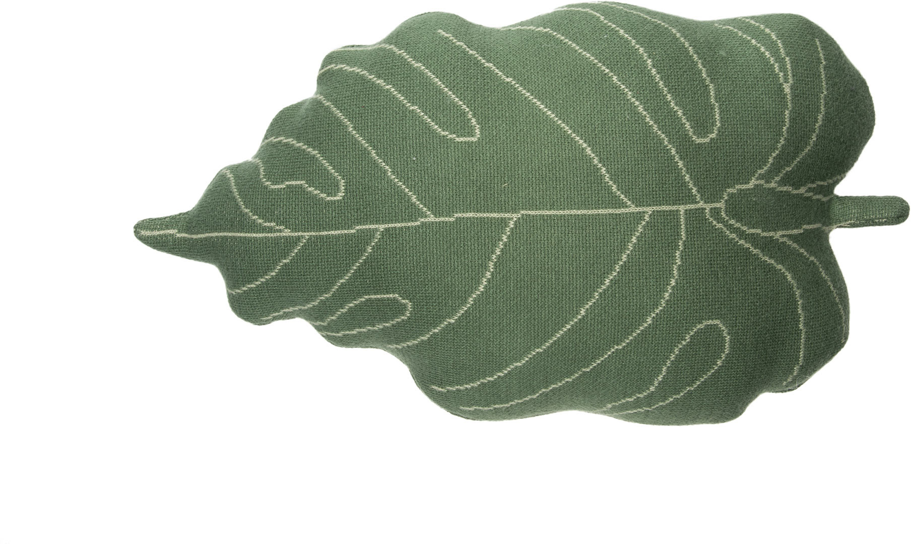 Coussin vert floral en coton Baby Leaf Lorena Canals