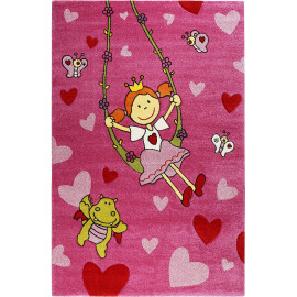 Tapis pour chambre de fille rose Pinky Queeny Sigikid