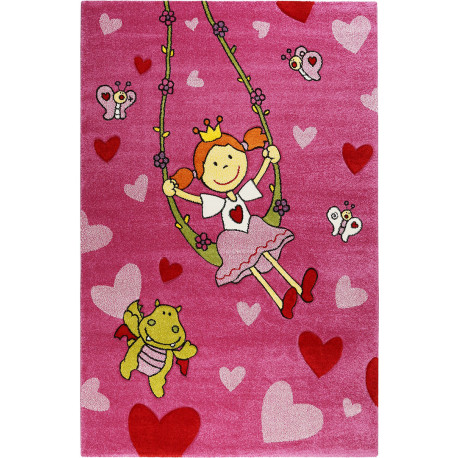 Tapis pour chambre de fille rose Pinky Queeny Sigikid