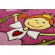 Tapis pour chambre de fille rose Pinky Queeny Sigikid