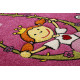 Tapis pour chambre de fille rose Pinky Queeny Sigikid