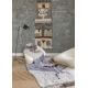 Tapis beige ethnique shaggy en laine lavable en machine Kachina Lorena Canals