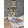 Tapis beige ethnique shaggy en laine lavable en machine Kachina Lorena Canals