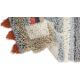 Tapis beige ethnique shaggy en laine lavable en machine Kachina Lorena Canals
