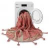 Tapis rond avec franges en laine lavable en machine Teepees Lorena Canals
