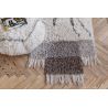 Tapis ethnique en laine lavable en machine avec franges beige Zuni Lorena Canals