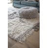 Tapis ethnique en laine lavable en machine avec franges beige Zuni Lorena Canals