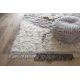 Tapis ethnique en laine lavable en machine avec franges beige Zuni Lorena Canals