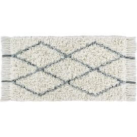 Tapis en laine shaggy gris lavable en machine ethnique Bereber Soul Lorena Canals