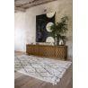 Tapis en laine shaggy gris lavable en machine ethnique Bereber Soul Lorena Canals