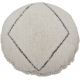 Pouf en laine beige ethnique Bereber Lorena Canals