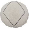 Pouf en laine beige ethnique Bereber Lorena Canals