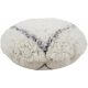 Pouf en laine beige ethnique Bereber Lorena Canals