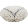 Pouf en laine beige ethnique Bereber Lorena Canals