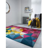 Tapis multicolore en laine géométrique design Falmouth