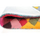 Tapis géométrique en laine scandinave multicolore Kingston