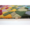 Tapis géométrique en laine scandinave multicolore Kingston