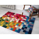 Tapis en laine géométrique multicolore moderne Lucea